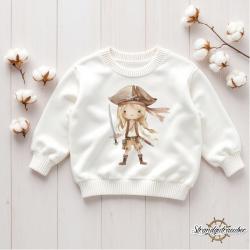 Buegelbild Piratenmädchen blond